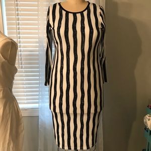 Eloquii Stripe Midi Dress